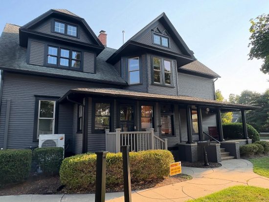 black home exterior