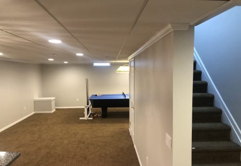 painted basement walls