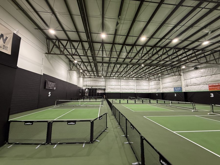 pickleball court with black painted wall Preview Image 1