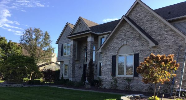 Beige Trim on Brick House