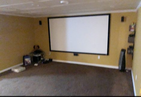 basement before repainting