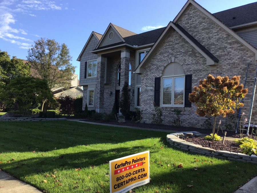Beige Trim on Brick House
