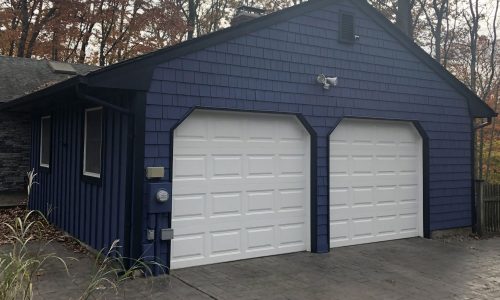 Garage Cedar Siding Painting in Miller Place, NY