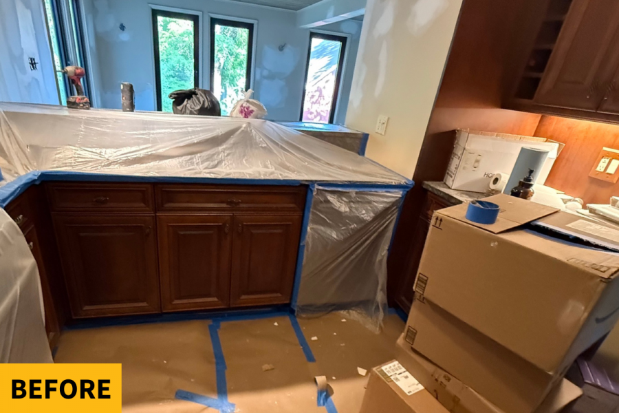 Before Kitchen Cabinet Painting Setauket, NY Preview Image 1