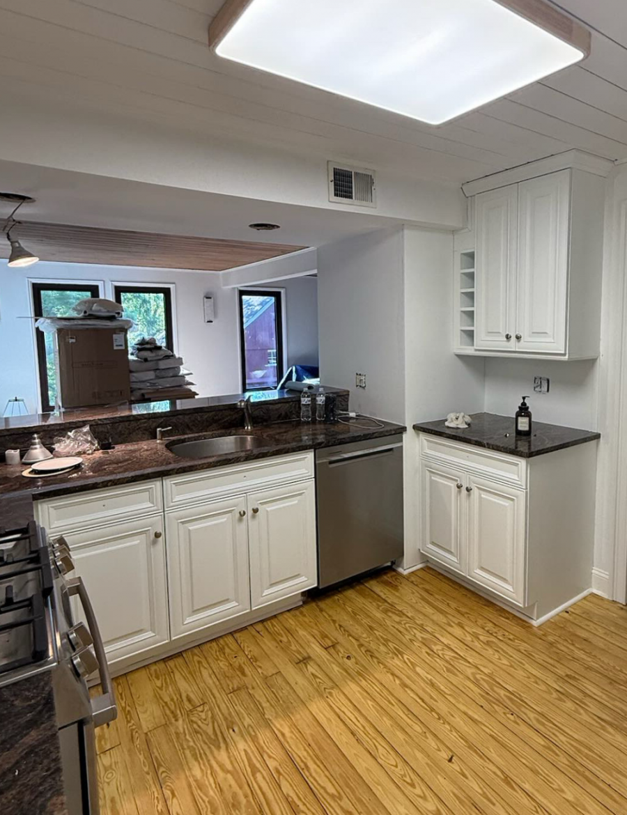 White Kitchen Cabinet Painting Setauket, NY