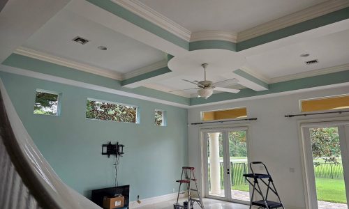 White Coffered Ceiling