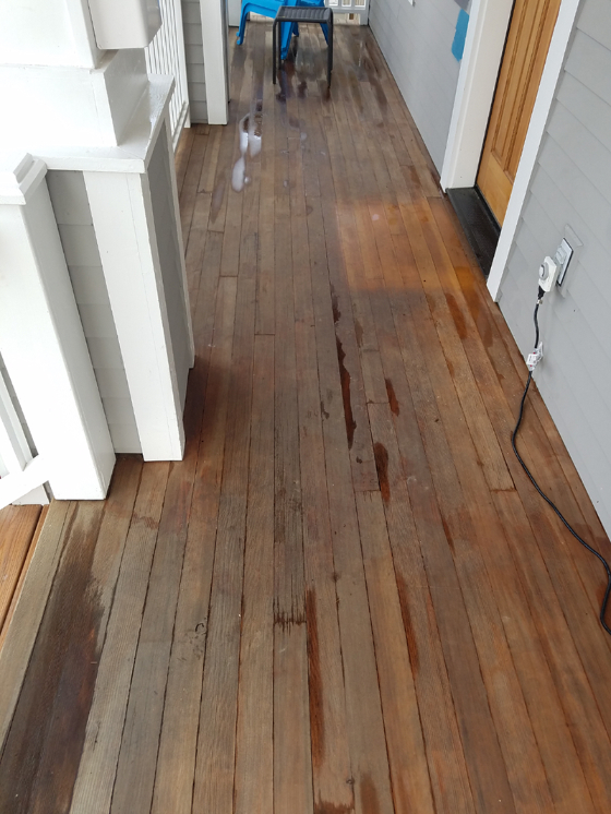 residential wood floor staining service