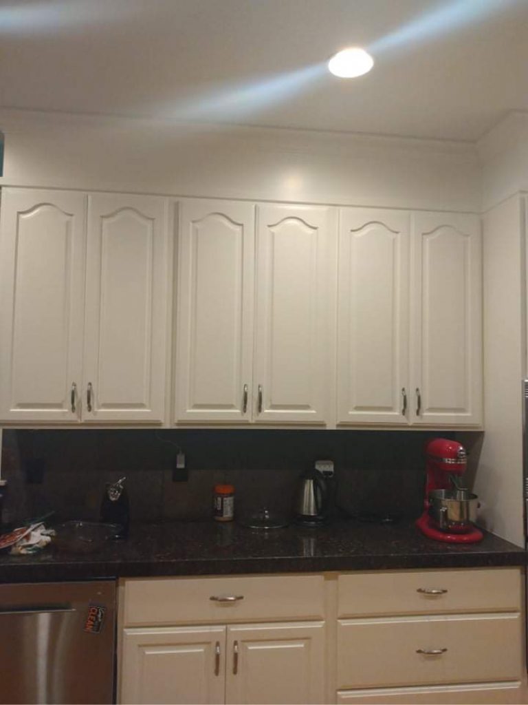 kitchen cabinets after paint job white