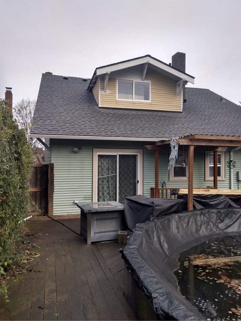 kenton home before paint job seafoam green chipping paint Preview Image 22