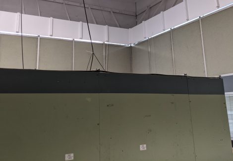 warehouse interior painted