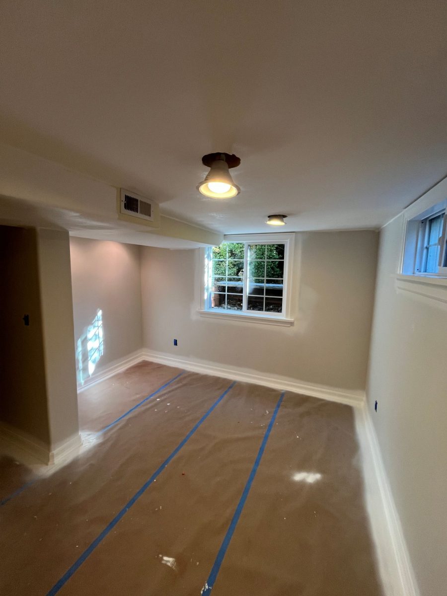 finished basement with floor covering during repaint Preview Image 4