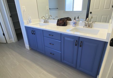 Residential Bathroom Cabinet Painting Project in Orem, UT
