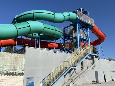 Commercial Project | Provo City Rec Center Outdoor Water Slide Tower After