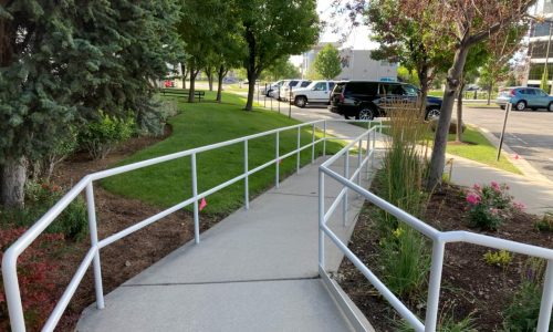 Exterior Hand Rail Painting Project in Younique building in Lehi, UT