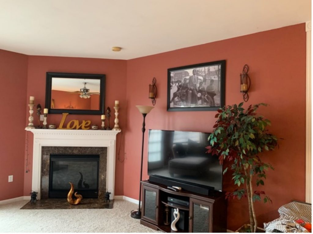Souderton, PA – Living Room Painting Before