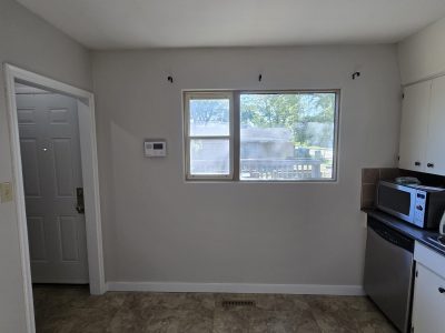 white painted kitchen