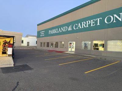 retail location parking lot after restriping