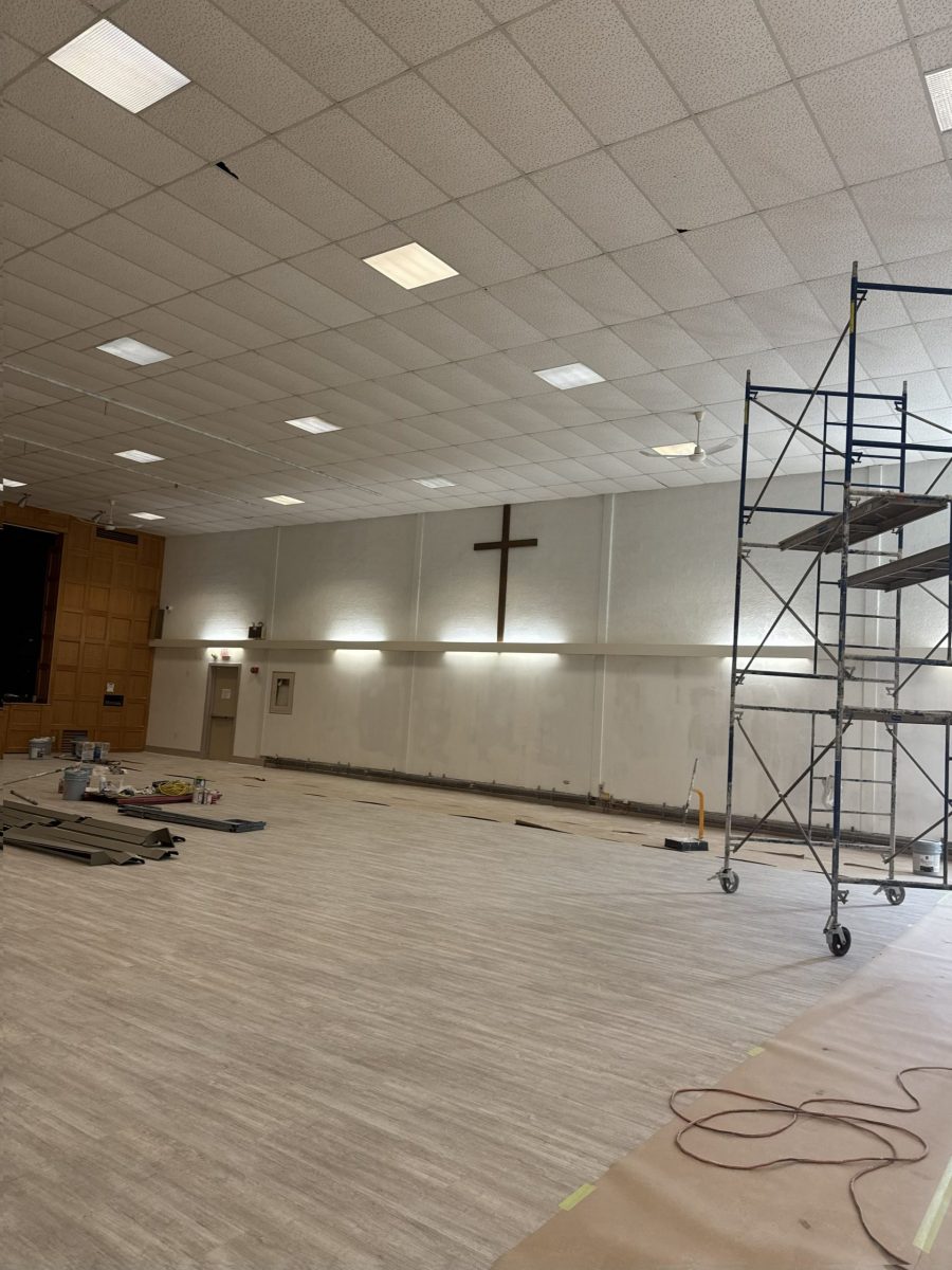 scaffolding in church interior room during repaint Preview Image 5