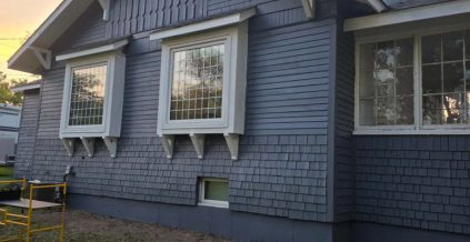 Damaged Exterior Paint Restoration