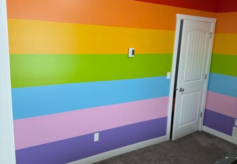 Rainbow Bedroom Wall Project