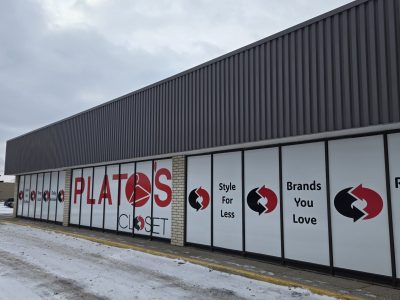 painted retail signage area