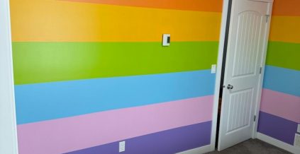 Rainbow Bedroom Wall Project