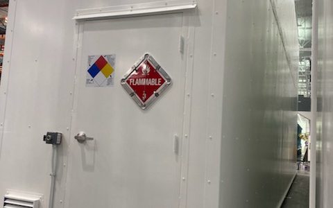 The signage was all masked off