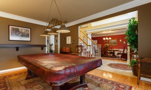 Billiard Room with Repainted Walls