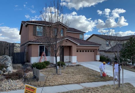 House with Garage Exterior Painting