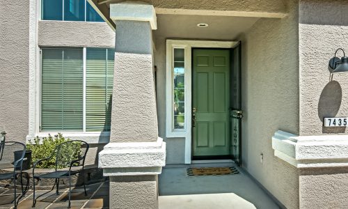 The front door is the place to use that third color