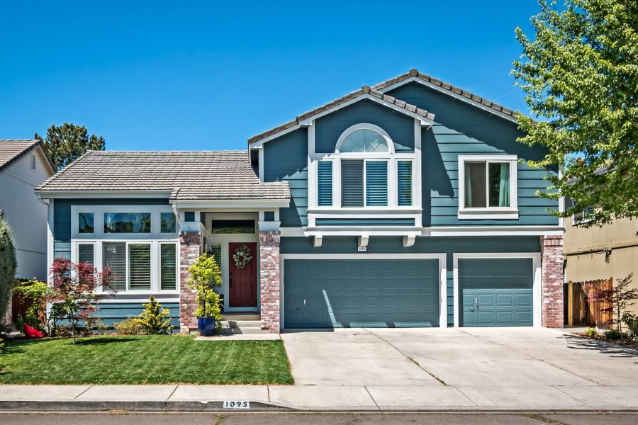 Front of exterior house painting project in Reno. Preview Image 1