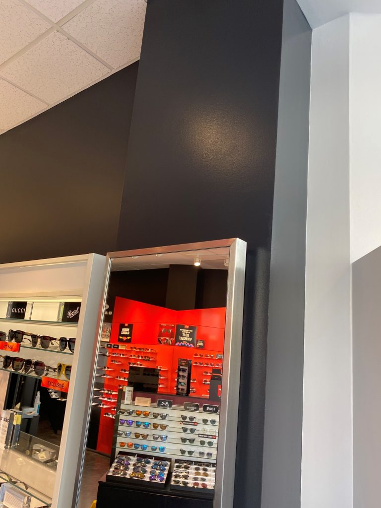 After Photo of Interior Showroom painting black