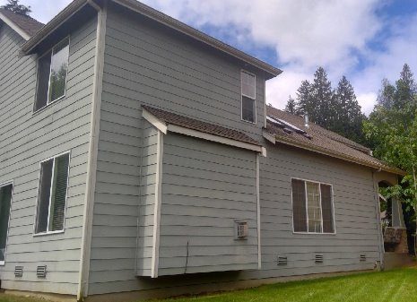 Wood Exterior Painting with faded color