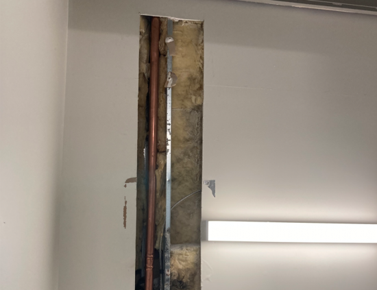 damaged drywall