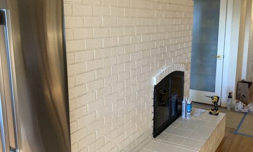 Brick Fireplace – Before