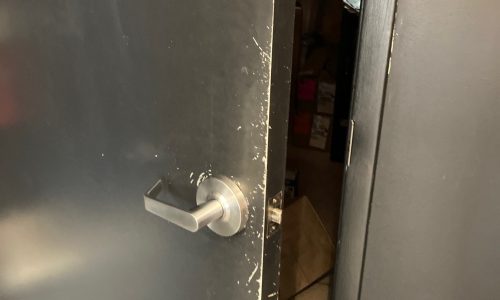 Before Photo of Scuffed Interior Door