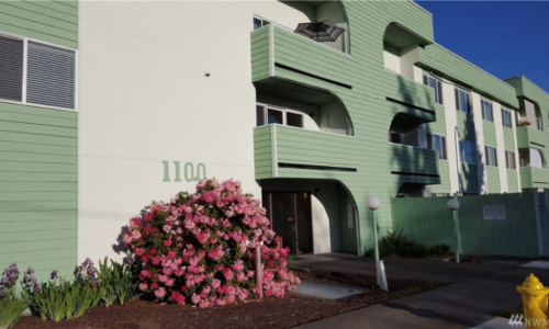Close-up of Green Painted Siding