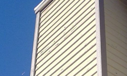 Before Close Up of Wood Siding