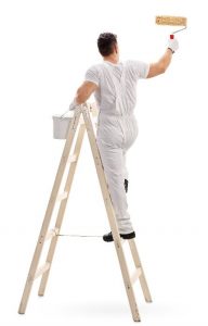 painter on a ladder