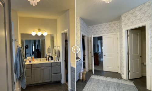 Before & After Wallpaper Install