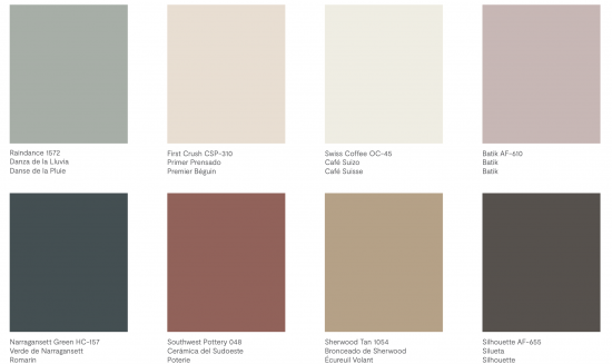 Benjamin Moore colors