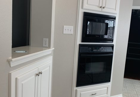 painted cabinets around oven