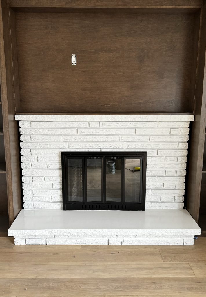 Residential Fireplace Brick Painting After