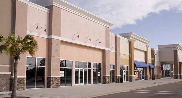 retail center freshly painted