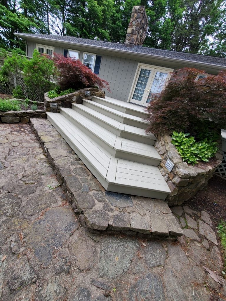 deck steps after professional staining