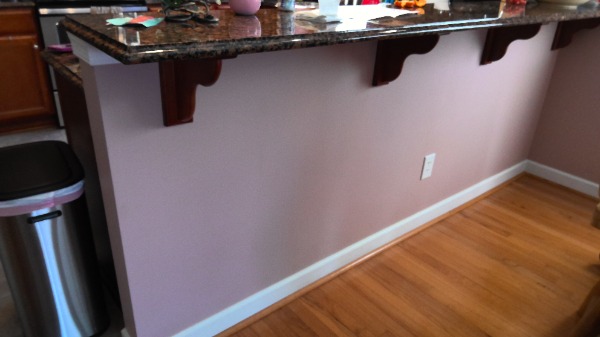 before painting of Roanoke kitchen island