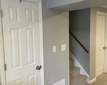 Residential basement painting project