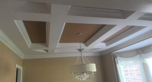 residential interior ceiling painting before photo