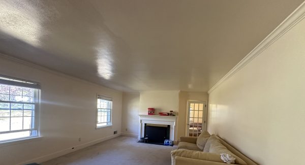 ceiling after repair and painting