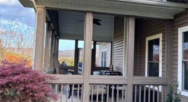 Porch after staining in Roanoke, VA